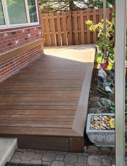 Custom deck installation in Orland Park, IL Custom deck installation in Orland Park, IL