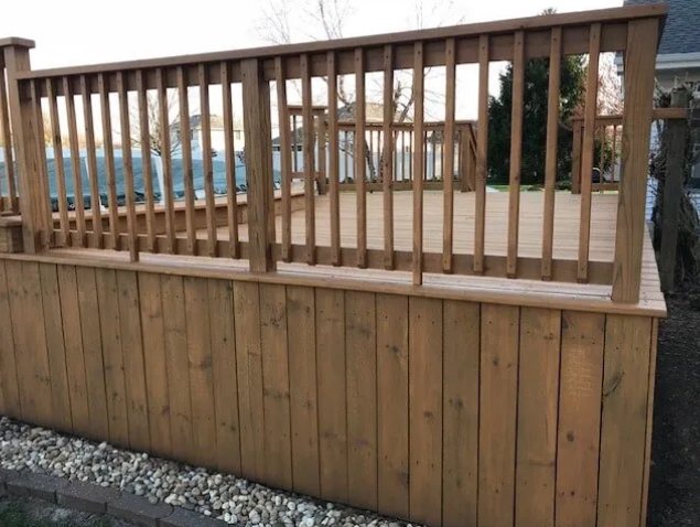 Pool deck installation in Kankakee, IL