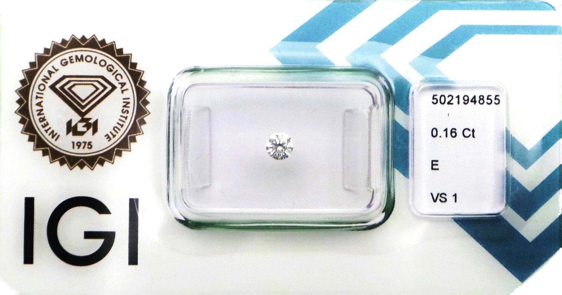 diamante naturale certificato IGI sigillato in blister