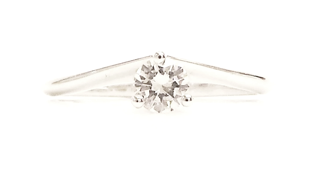 Cattelan - solitario diamante e oro bianco 750 - mod. S 7861