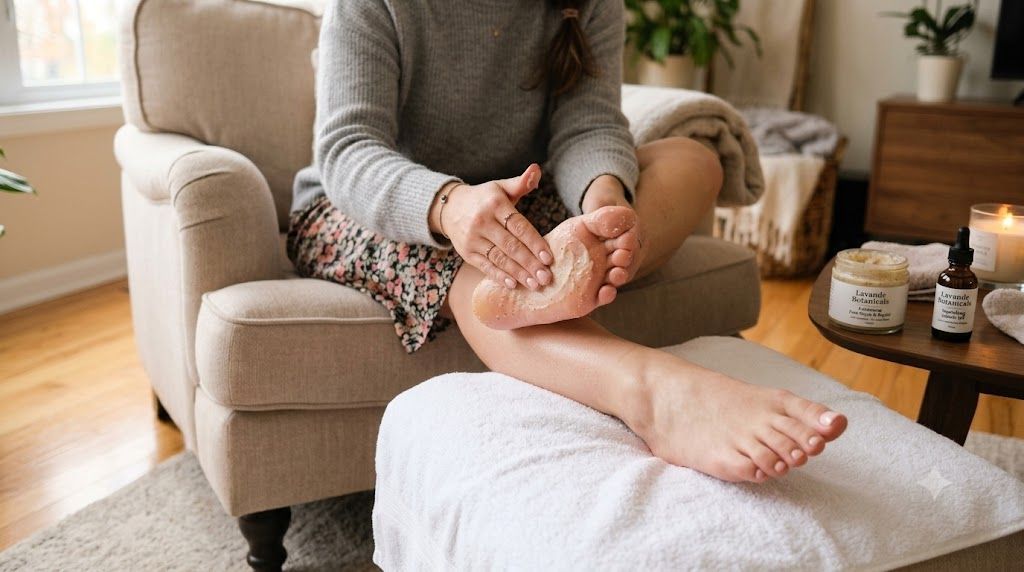 Daily foot care routine after a professional pedicure