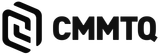 Un logo noir et blanc pour cmtq sur fond blanc