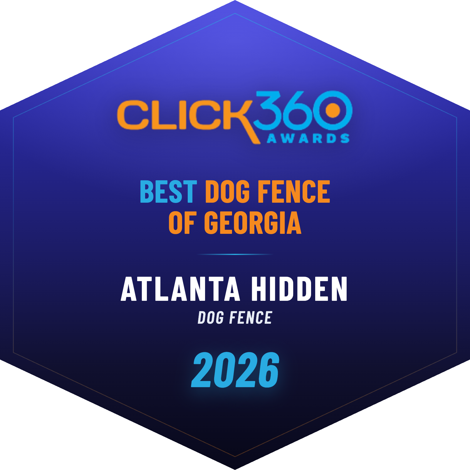 Award trophy for Atlanta Hidden Dog Fence, 