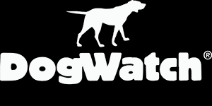 DogWatch logo with a white dog silhouette above the white word