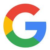 Google logo: Large letter G in red, yellow, green, and blue segments.