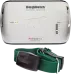 A white device with a green strap, likely for sleep monitoring.
