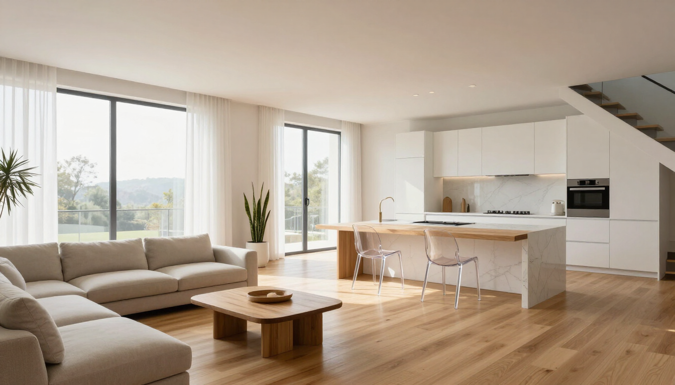 Ruimtelijk open interieur met focus op zichtlijnen