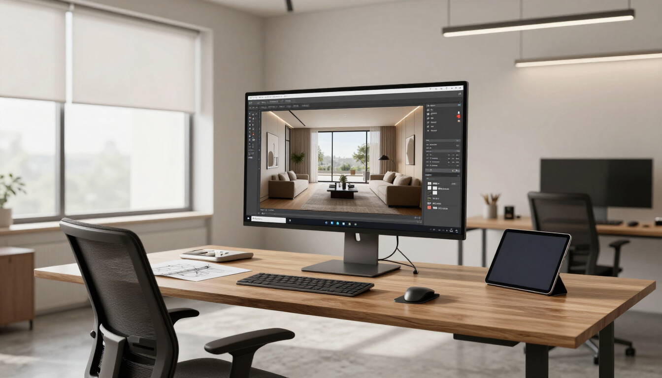 Professionele 3D-visualisatie in een ontwerpstudio