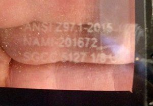 tempering stamp on glass