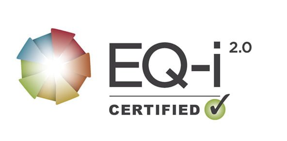 EQ-i 2.0 certified logo with multicolored starburst and green check mark