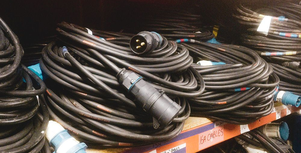 Cables on the shelf ready for the next production job