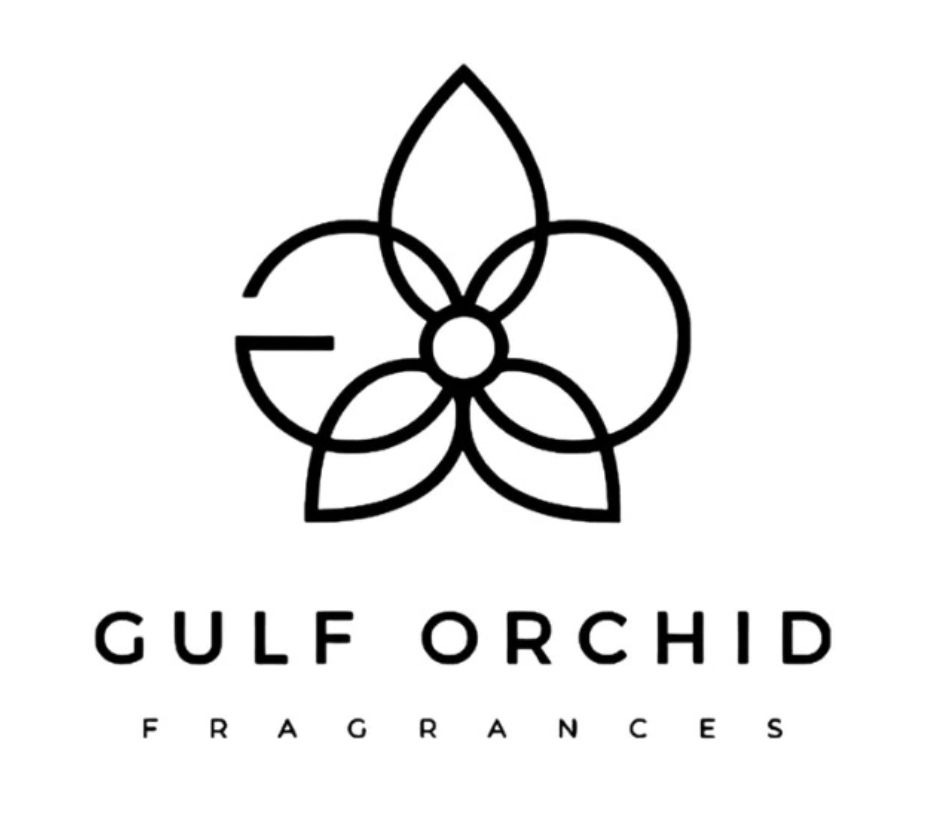 Zwart orchidee-logo met daaronder de tekst
