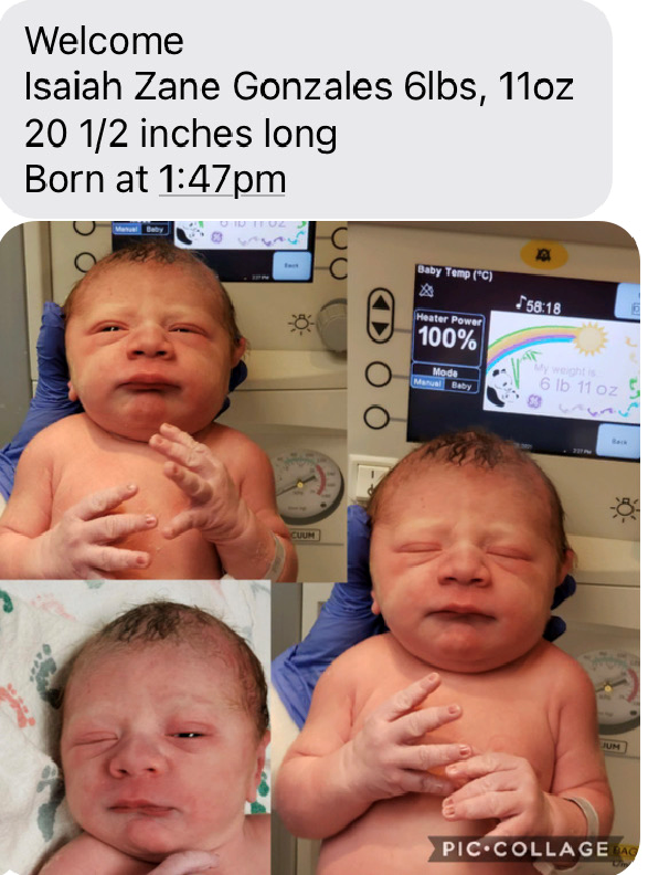 a newborn baby is being held in a hospital bed