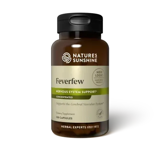 bottle of natures sunshine fever few capsules