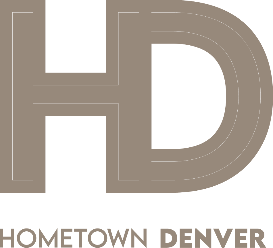 Hometown Denver logo with large taupe “HD” and the words “HOMETOWN DENVER” below