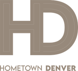 Hometown Denver logo with large taupe “HD” and the words “HOMETOWN DENVER” below