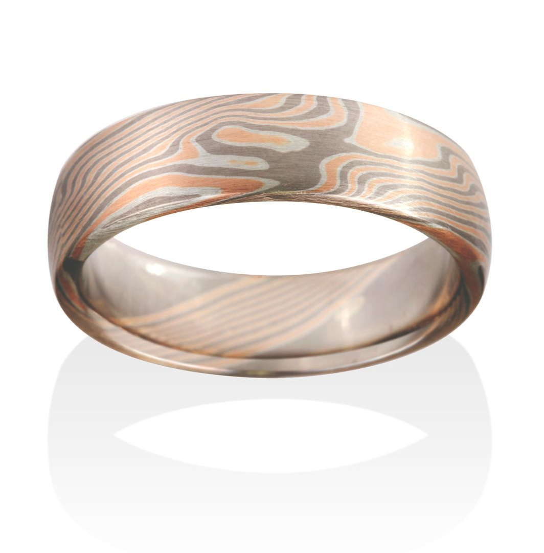Birch - 14K Red Gold, Pd500, Silver