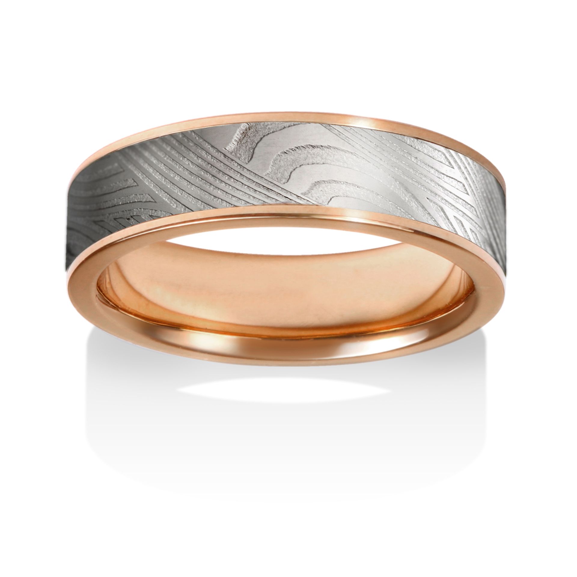 Breeze - Narrow 14k Red Gold Channel