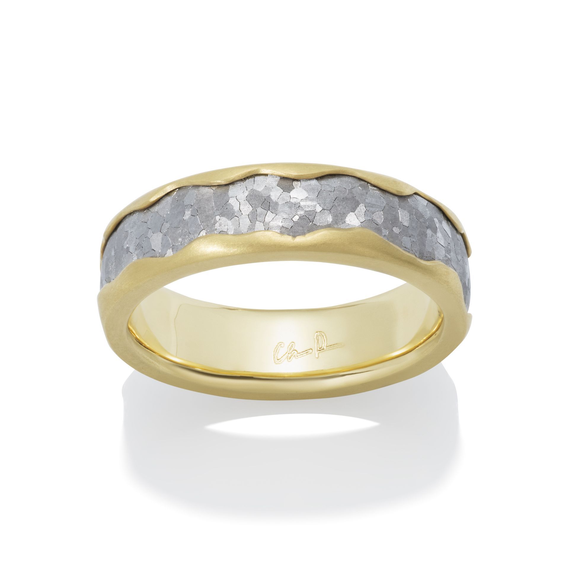Crystal Steel - 18K Yellow Gold Rolled Edge