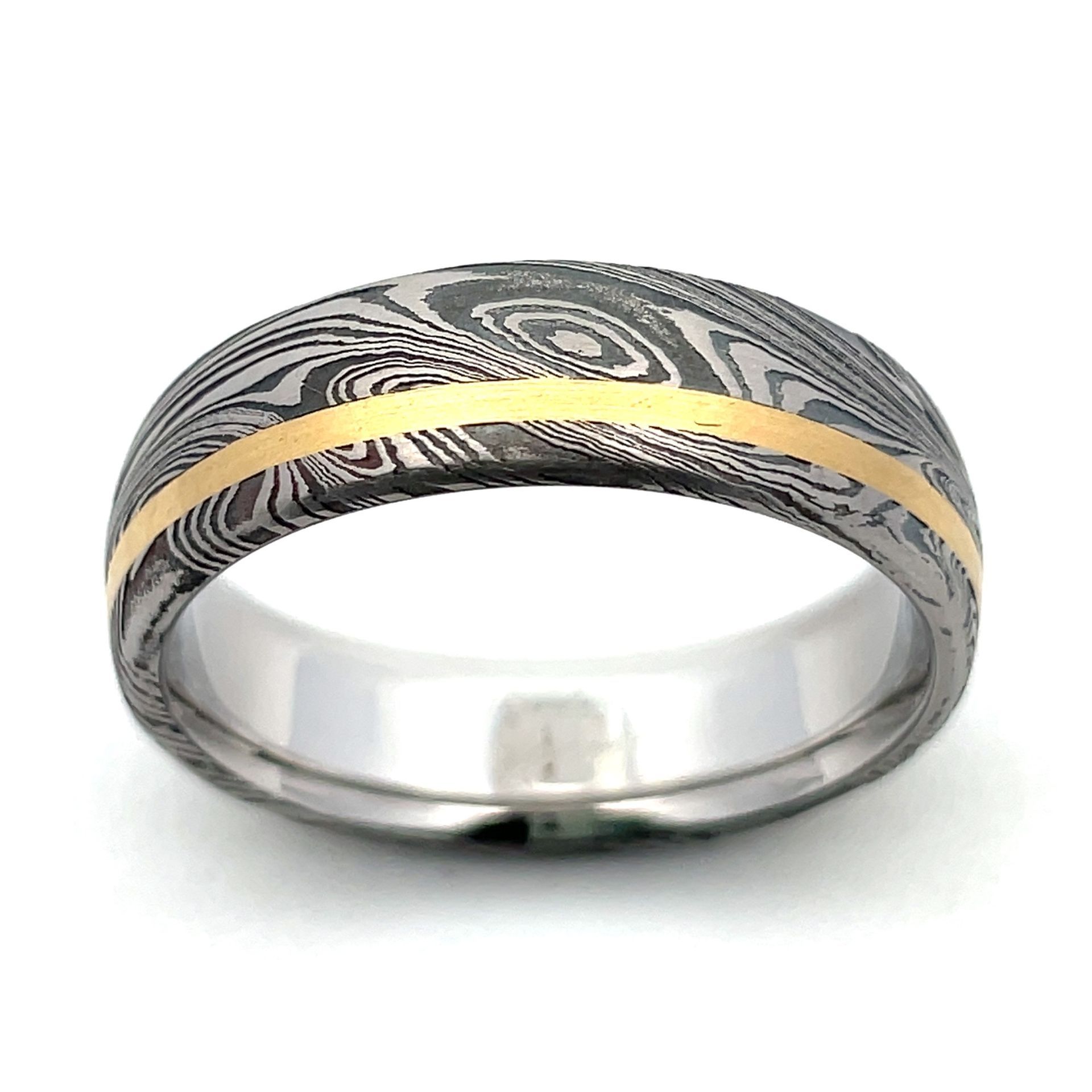 Damascus - 1mm Off-Center Inlay