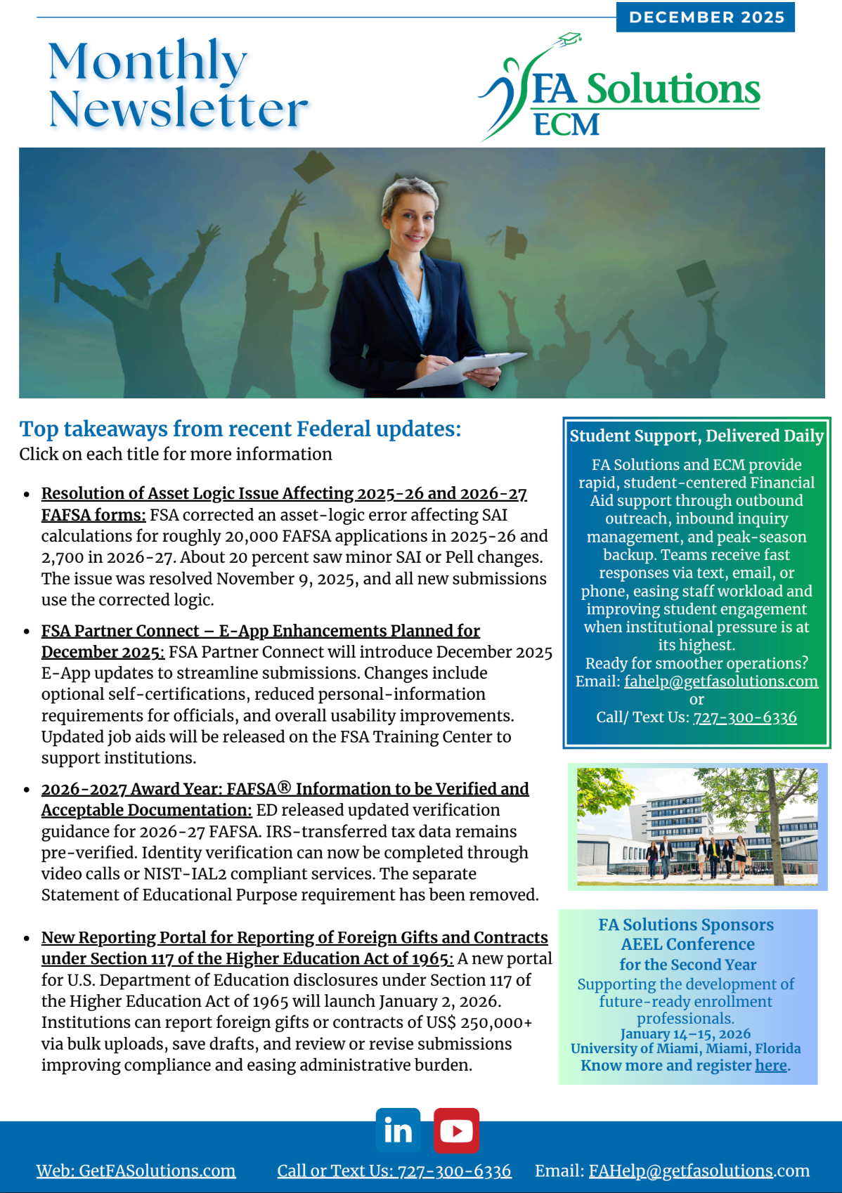 230. Student financial aid application guidance from experienced professionals
