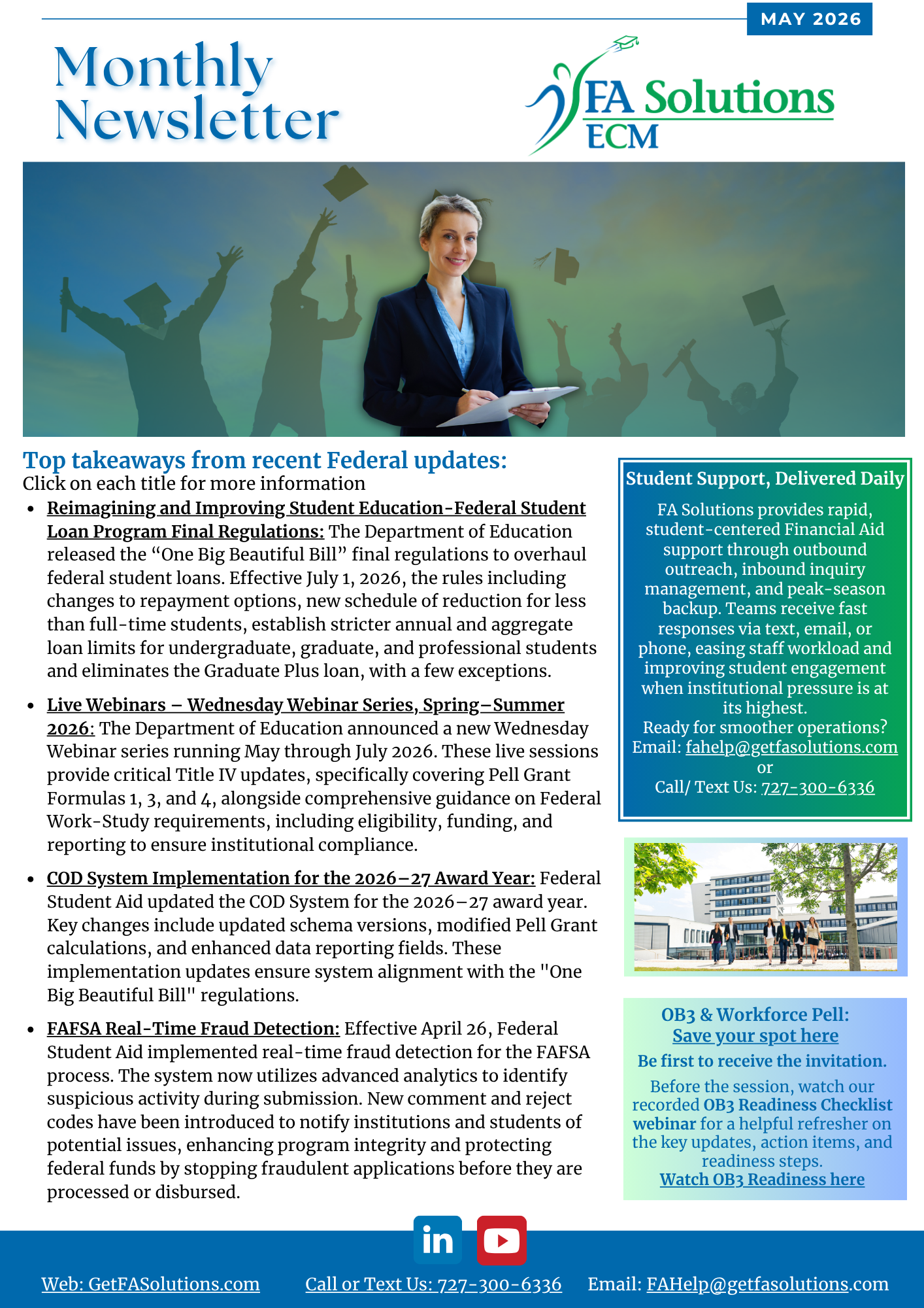 232. College financial aid specialists managing student funding solutions
