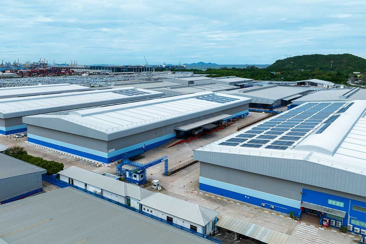 business/warehouse with solar panels