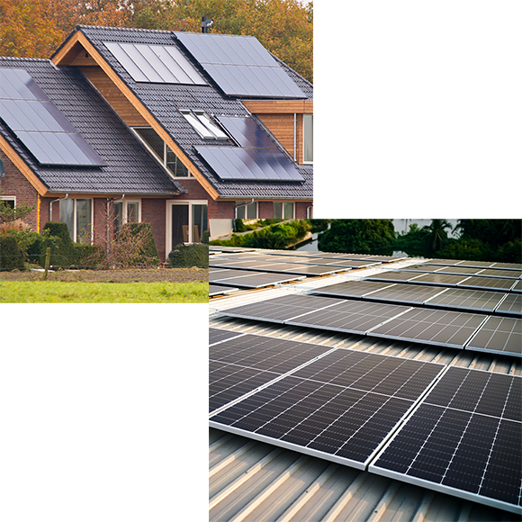 roof with solar panels