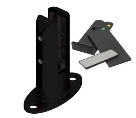 Glass Spigot Base Fix 10 - 21.52mm Glass Oval Model Duplex 2205 (PPC Black)