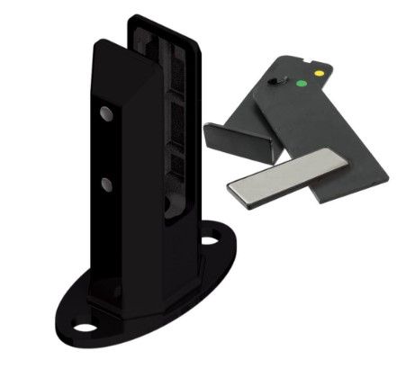 Glass Spigot Base Fix 10 - 21.52mm Glass Square Model Duplex 2205 (PPC Black)