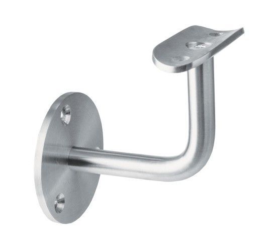 Handrail Bracket 90 Degree Cranked Arm Wall Mounting 42.4mm Fixed Spigot 316