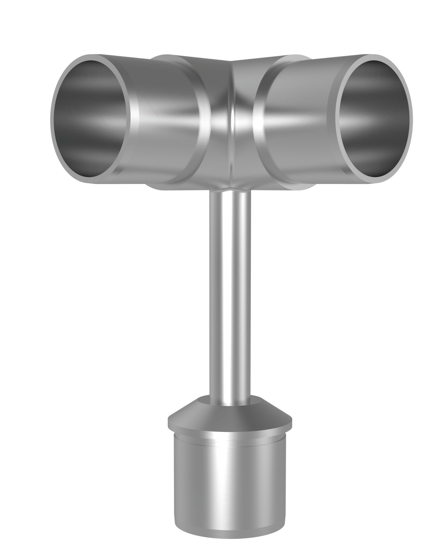 Handrail Bracket with 90 Degree Fixed Elbow - 316 Grade 42.4mm