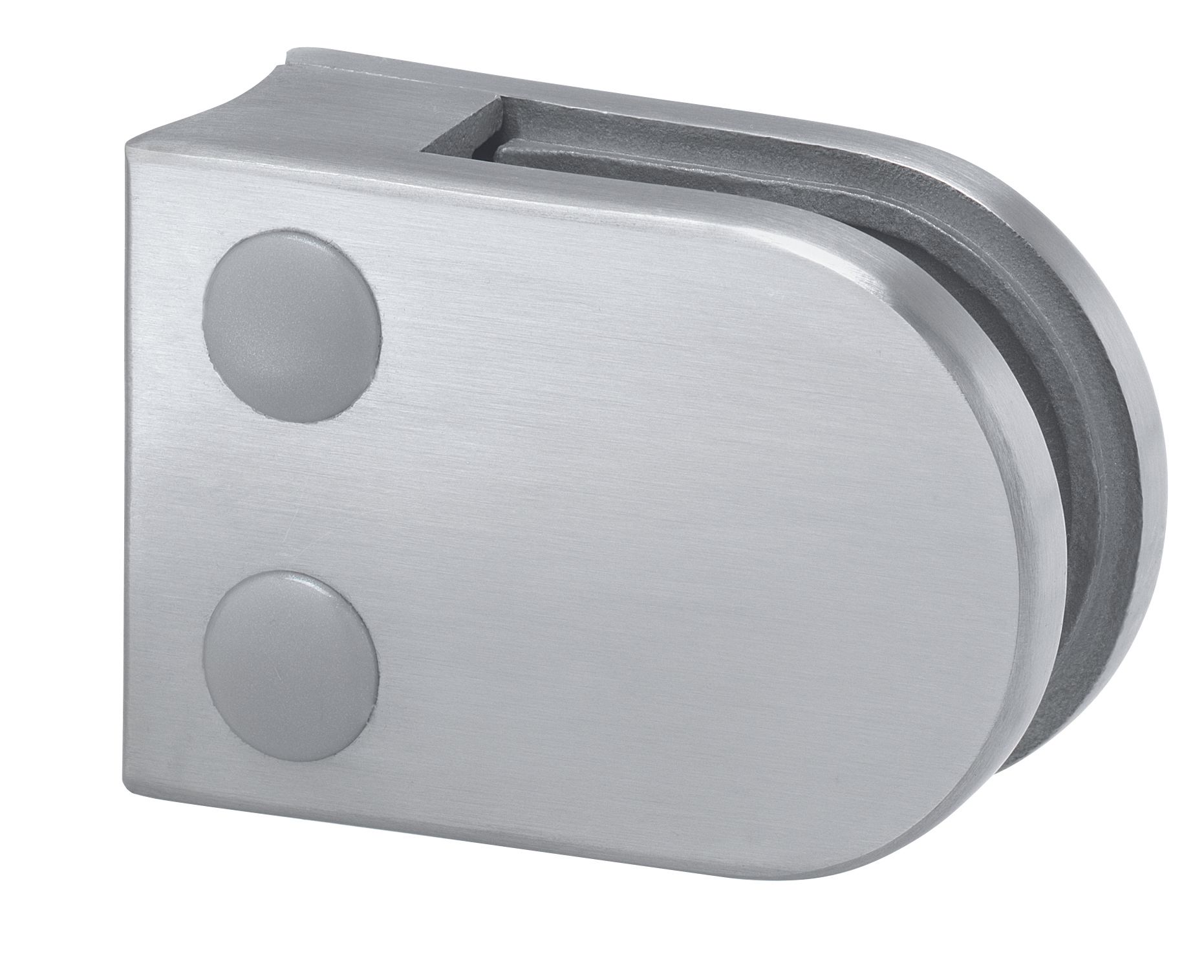 Round Glass Clamp - 10mm Glass For 42.4mm - Stainless 316 Satin Finish