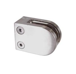 Flat Back Glass Clamp-10mm Glass Stainless 316 Satin Finish