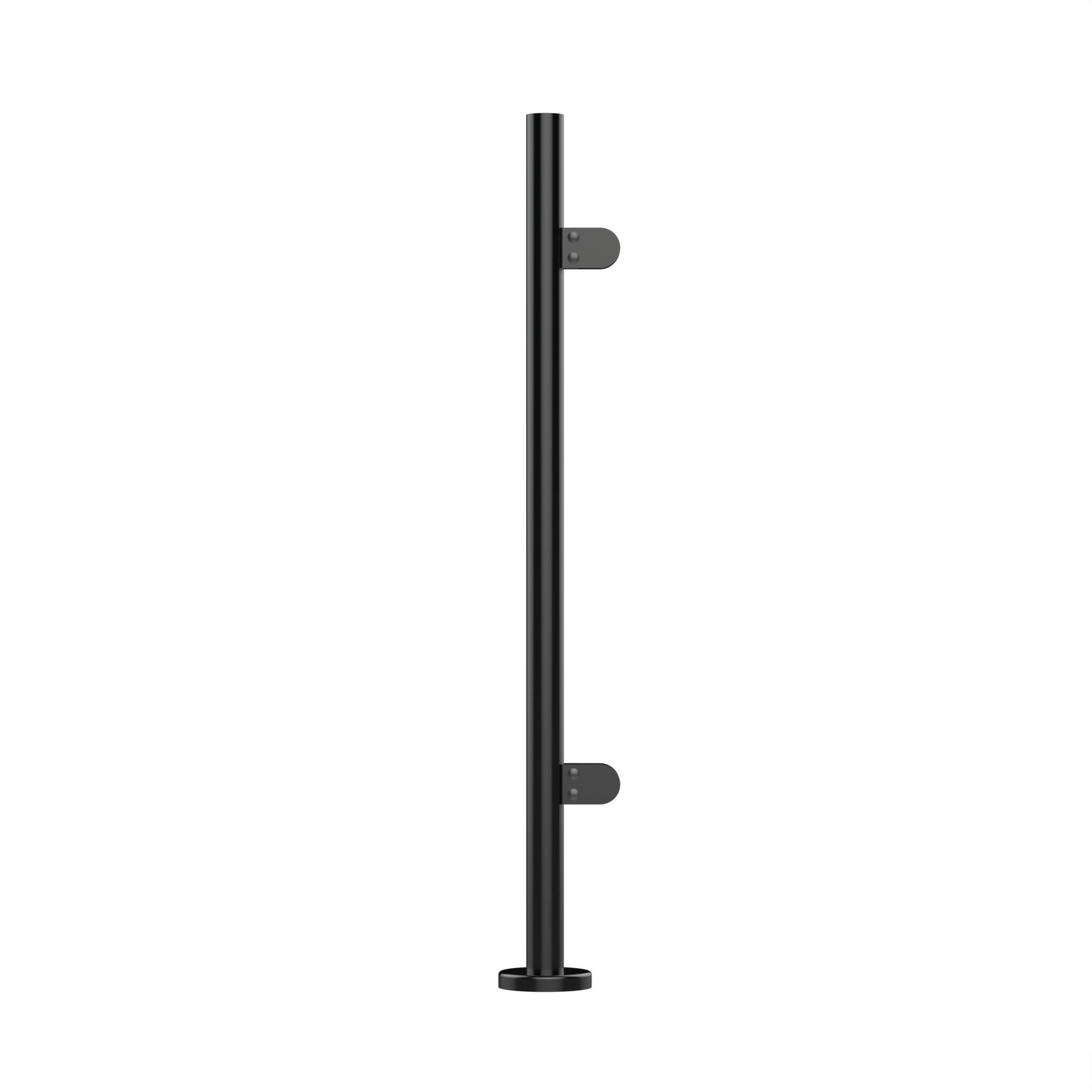 42.4mm Black End Post Fully Assembled - Black 978mm Long - Plain Top - Grade 304