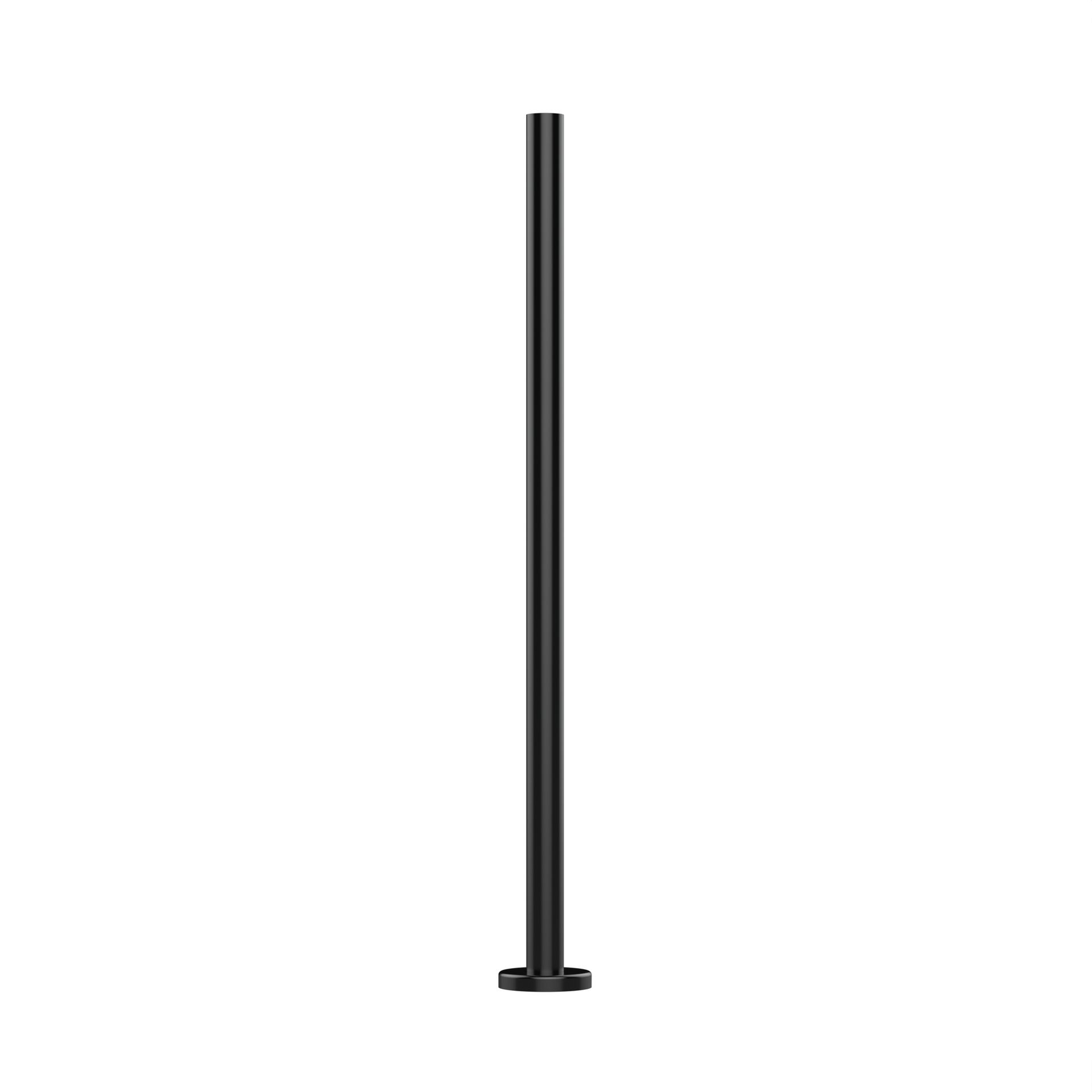 42.4mm Black Plain Base Plated Post - Black 978mm Long No Holes