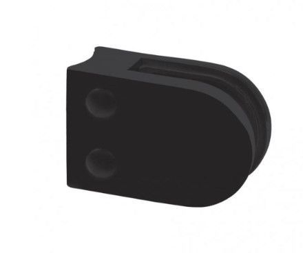 Round Glass Clamp - 10mm Glass 42.4mm - Cast Aluminium PPC Matt Black