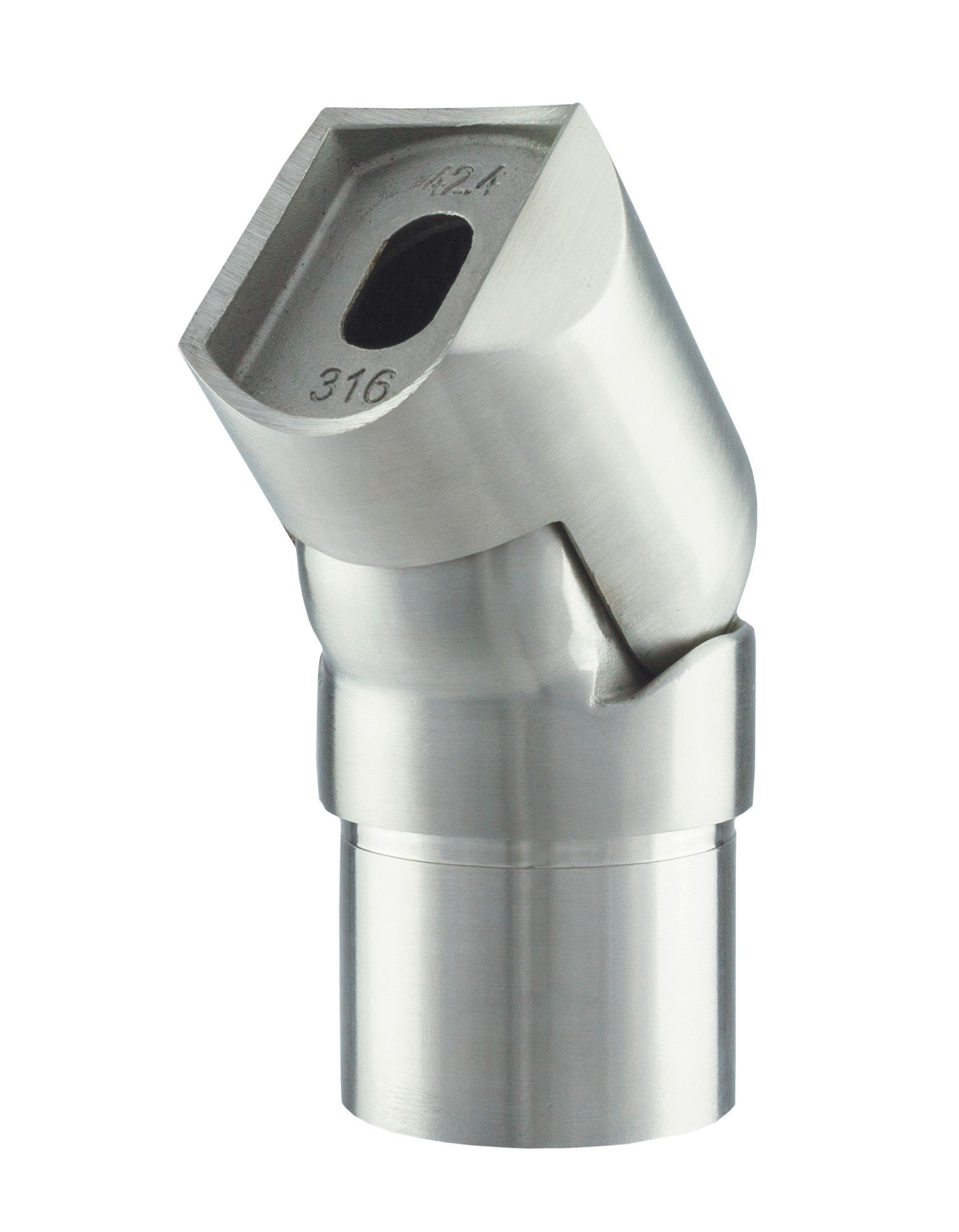 Adjustable Handrail Adaptor 42.4mm Fix/Mount for 0 to 70 degrees 316