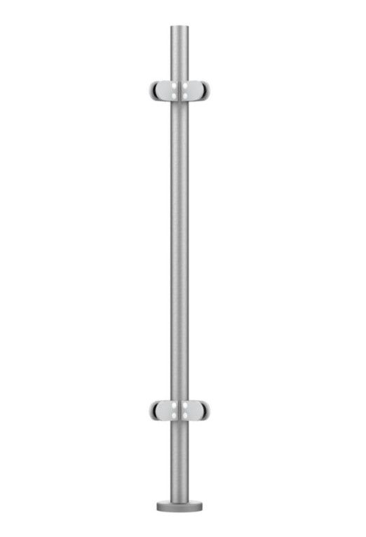 42.4mm Corner Post Welded Base & Cover 4 x Clamps, Without Top, 1100mm High