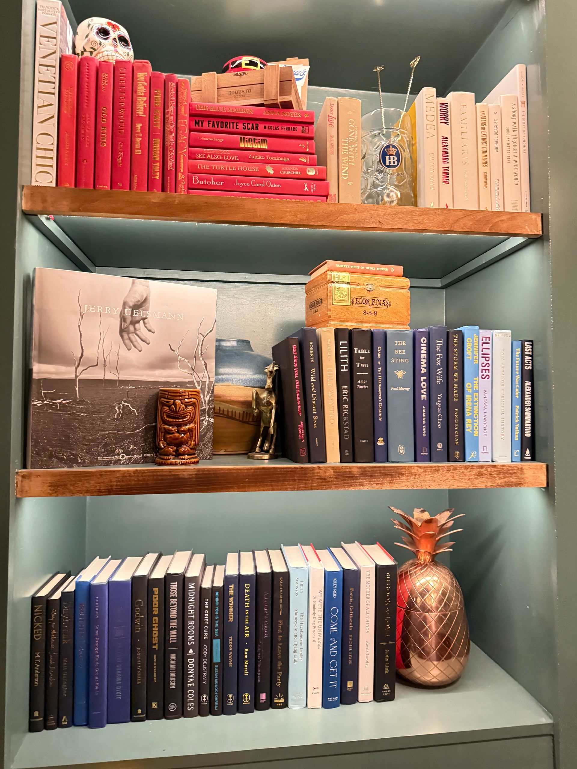 Book display curated by Lynx Books at Kin Lounge