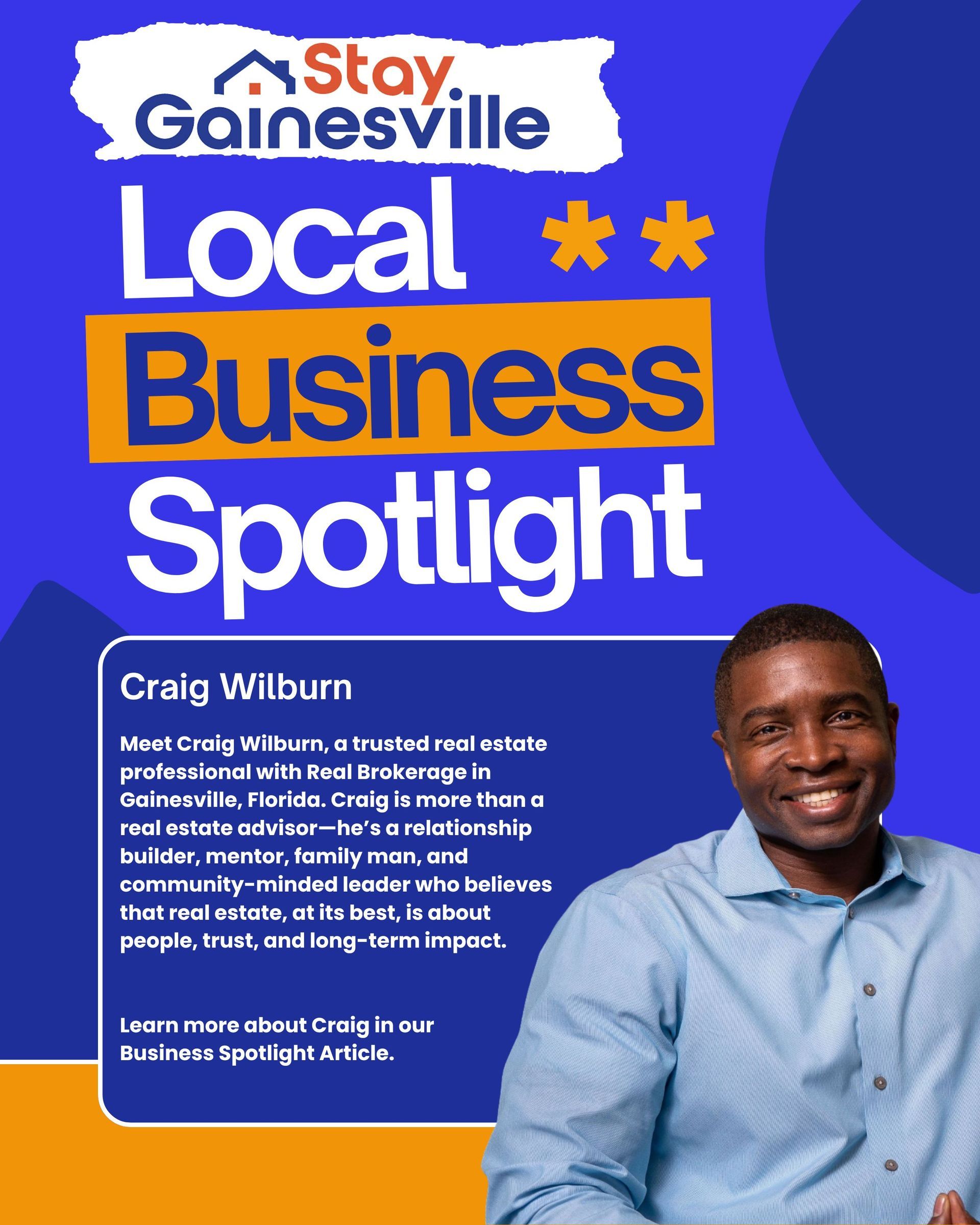 Craig Wilburn featured in the Staygainesville Business Spotlight