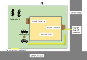 Parking and Entrance Map