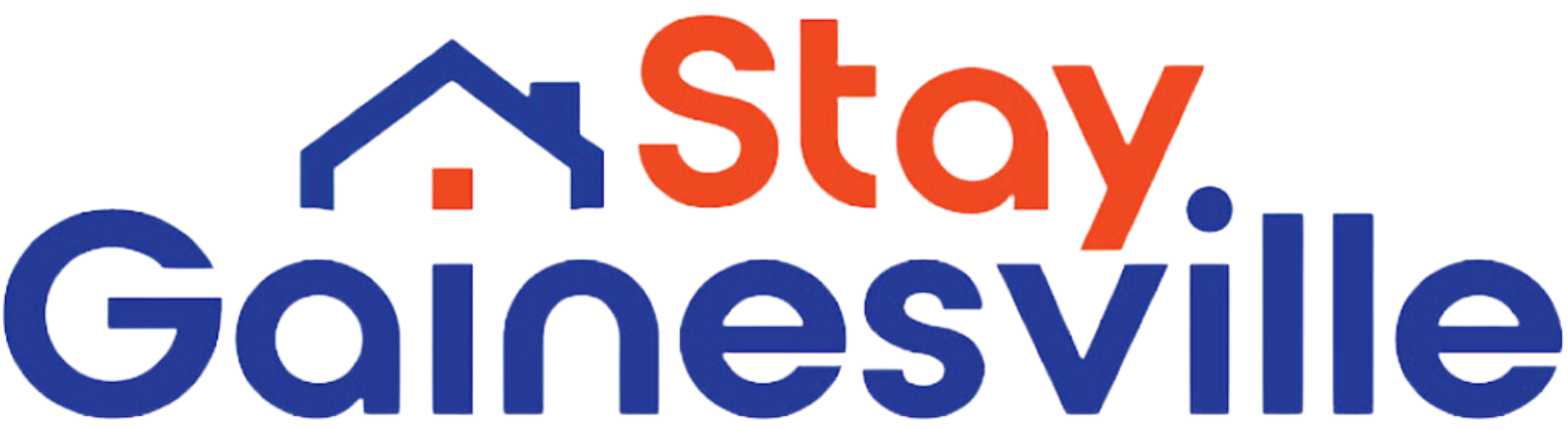 Blue and Orange Staygainesville Logo