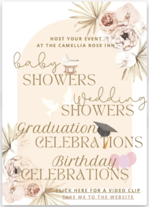 Host your event at the Camellia Rose Inn