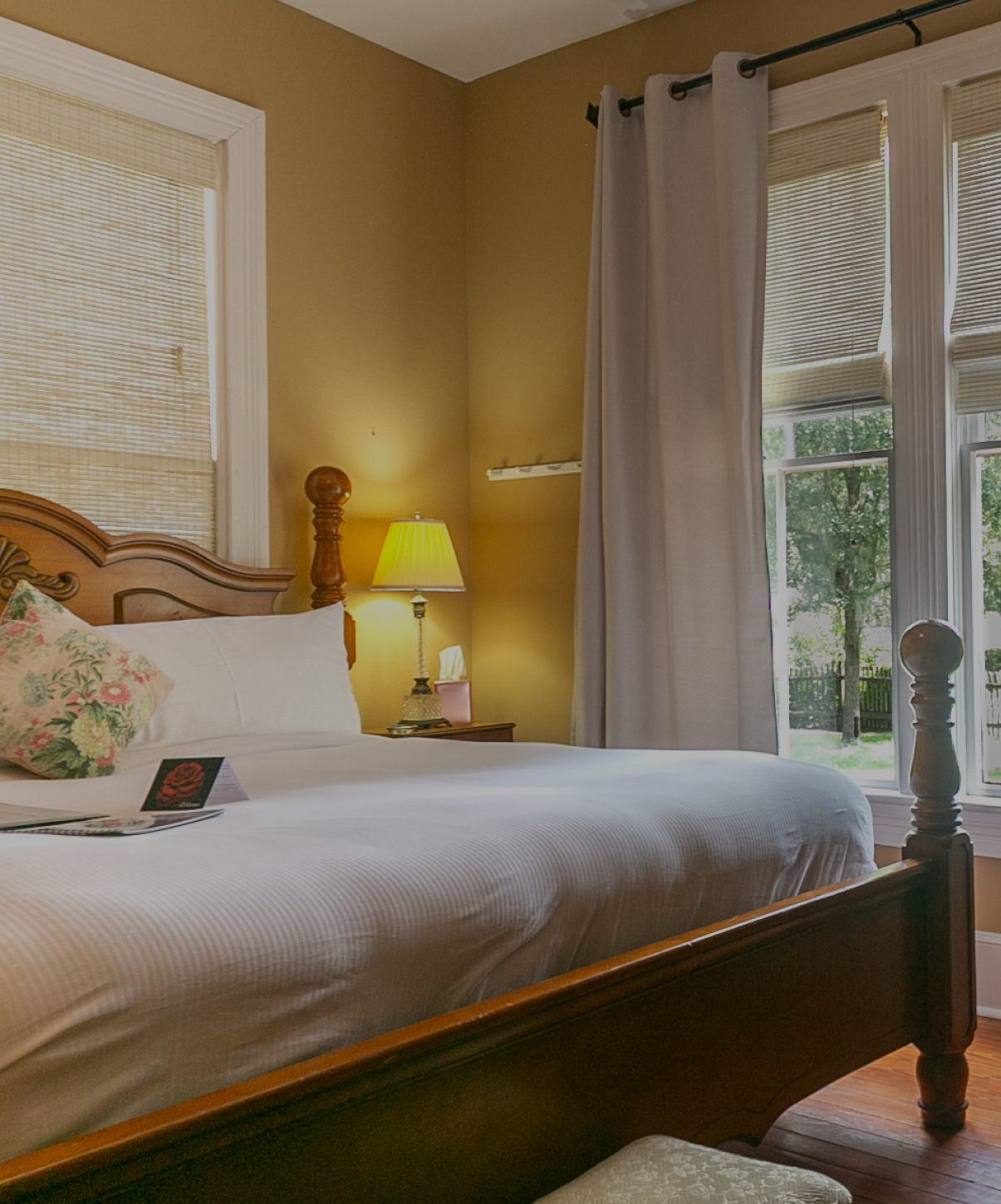 Bedroom in a StayGainesville Rental Property.