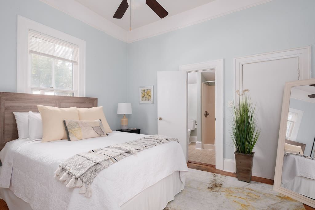 Bedroom in a StayGainesville Rental Property.