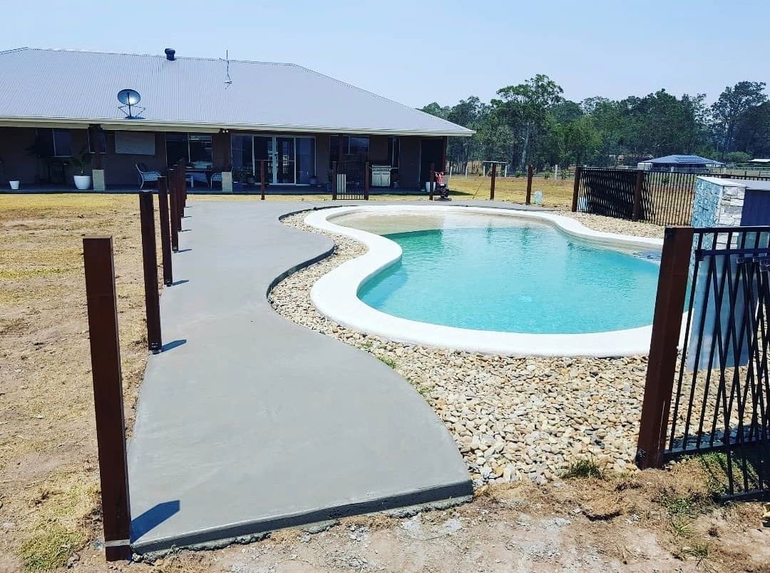 A Concrete Walkway is Being Built in a Construction Site — TJ Concreting in Northern Rivers, NSW