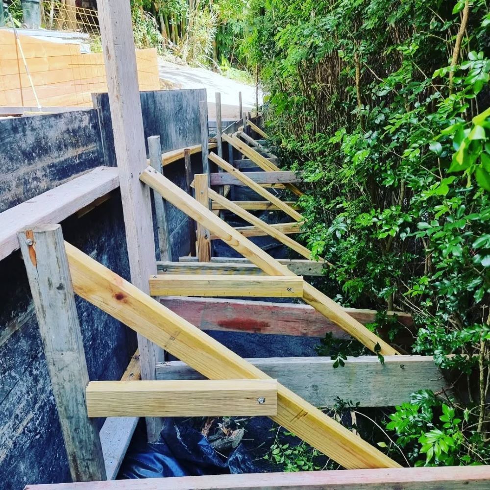A Wooden Structure is Being Built in the Woods — TJ Concreting in Northern Rivers, NSW