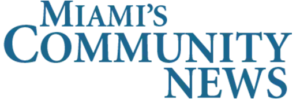 A blue logo for miami 's community news