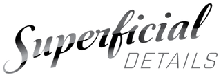 Stylized black and gray logo reading “Superficial Details”